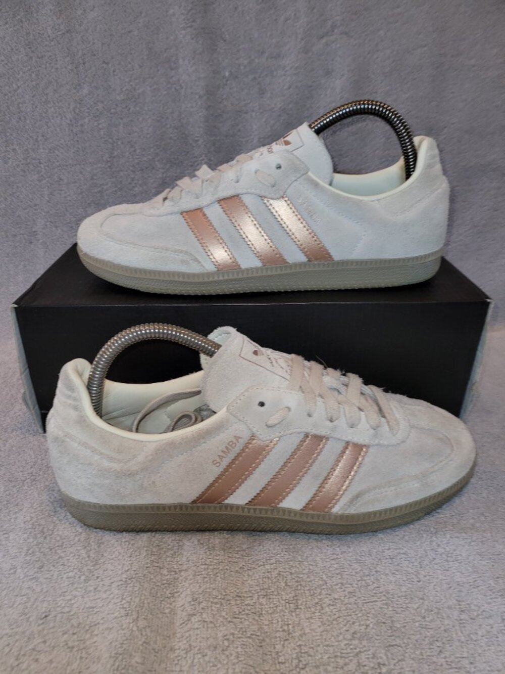 Adidas Samba OG Originals Off White Copper Metallic Gum Women's Size 8 Sneakers